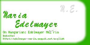 maria edelmayer business card